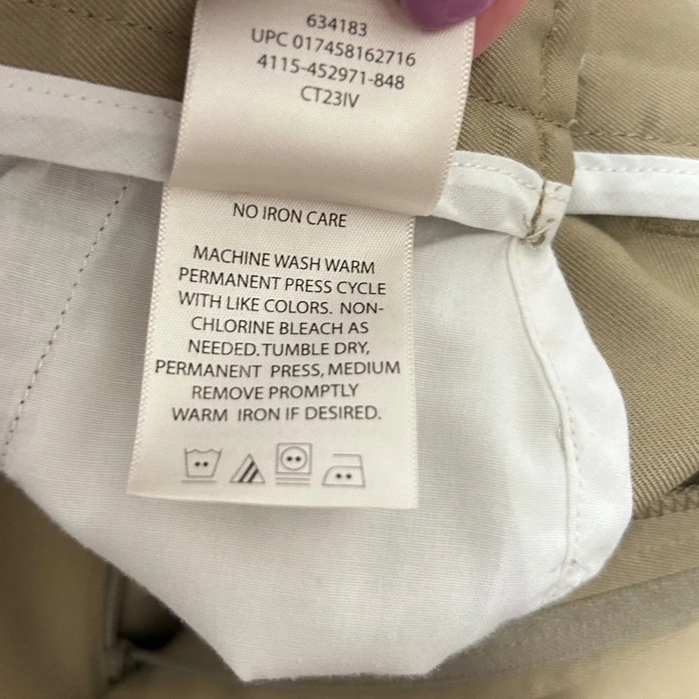 Haggar Mens Quality For Life Chino Shorts 40 Tan‎ Classic Flat Front Golf Casual